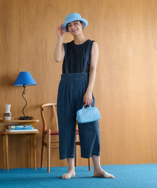 CARA O CRUZ / キャラ・オ・クルス その他パンツ | 洗える サロペッドデニムパンツ | 詳細3