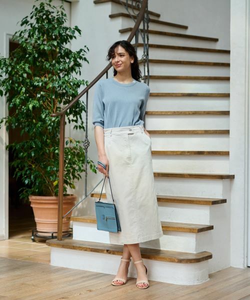 CARA O CRUZ / キャラ・オ・クルス ニット・セーター | 洗える 衿ボタン クルーネックニット | 詳細17