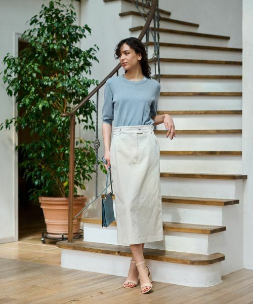 CARA O CRUZ / キャラ・オ・クルス ニット・セーター | 洗える 衿ボタン クルーネックニット | 詳細19