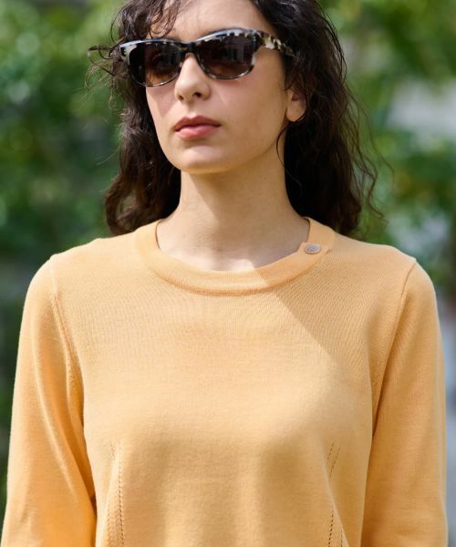 CARA O CRUZ / キャラ・オ・クルス ニット・セーター | 洗える 衿ボタン クルーネックニット | 詳細20