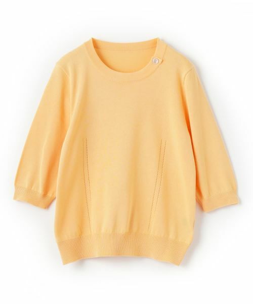 CARA O CRUZ / キャラ・オ・クルス ニット・セーター | 洗える 衿ボタン クルーネックニット | 詳細26