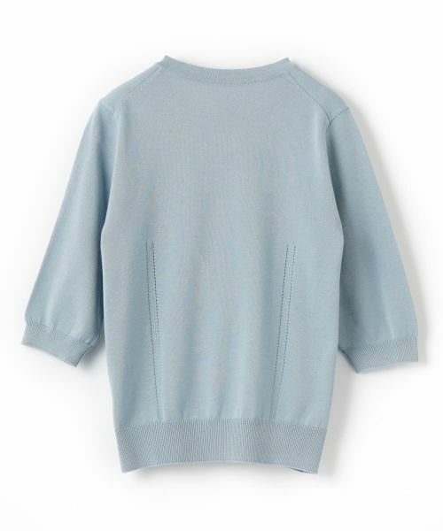 CARA O CRUZ / キャラ・オ・クルス ニット・セーター | 洗える 衿ボタン クルーネックニット | 詳細27