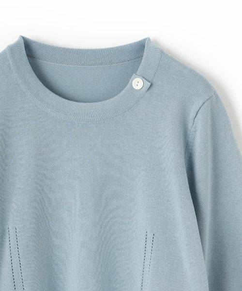 CARA O CRUZ / キャラ・オ・クルス ニット・セーター | 洗える 衿ボタン クルーネックニット | 詳細28