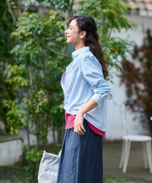 CARA O CRUZ / キャラ・オ・クルス シャツ・ブラウス | 洗える ワンポイントロゴ刺繍シャツ | 詳細10