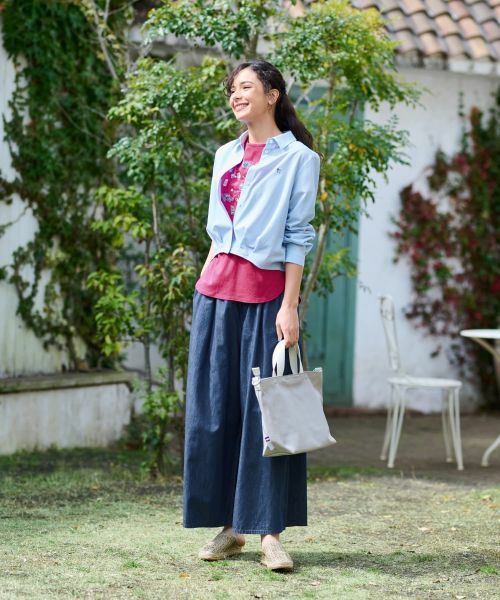 CARA O CRUZ / キャラ・オ・クルス シャツ・ブラウス | 洗える ワンポイントロゴ刺繍シャツ | 詳細12