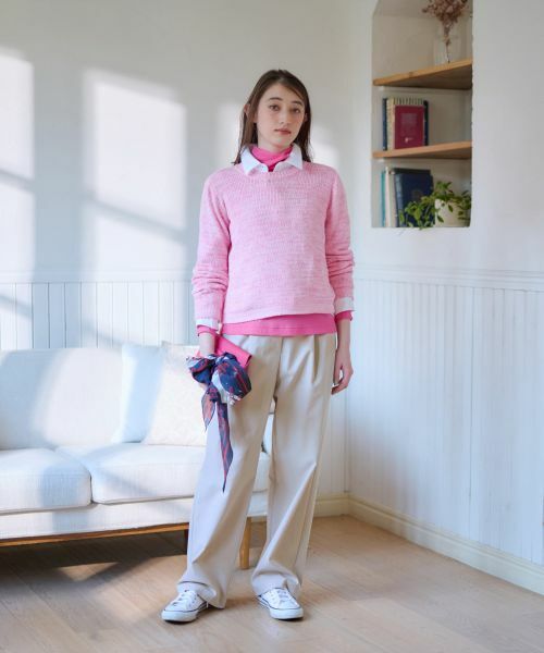 CARA O CRUZ / キャラ・オ・クルス シャツ・ブラウス | 洗える ワンポイントロゴ刺繍シャツ | 詳細14