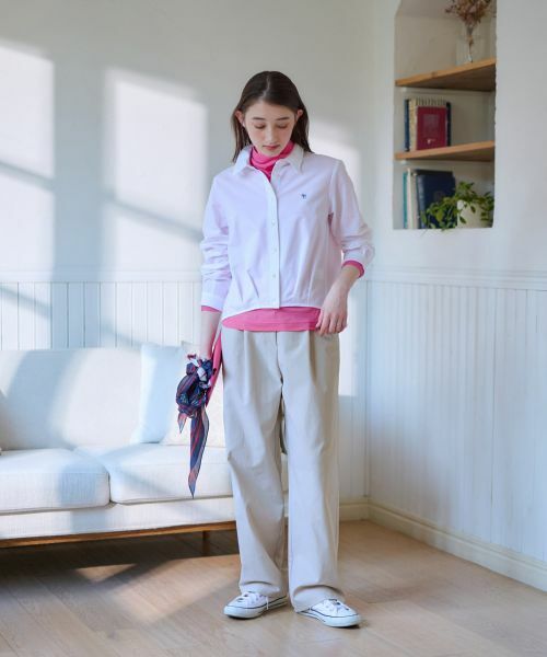 CARA O CRUZ / キャラ・オ・クルス シャツ・ブラウス | 洗える ワンポイントロゴ刺繍シャツ | 詳細16