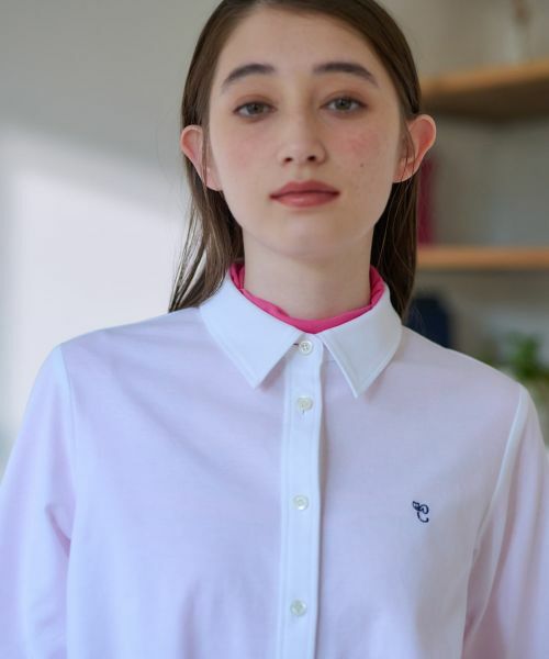 CARA O CRUZ / キャラ・オ・クルス シャツ・ブラウス | 洗える ワンポイントロゴ刺繍シャツ | 詳細22