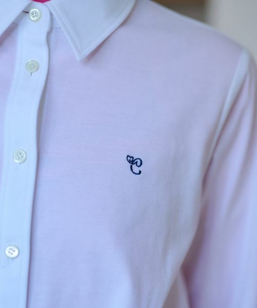 CARA O CRUZ / キャラ・オ・クルス シャツ・ブラウス | 洗える ワンポイントロゴ刺繍シャツ | 詳細24