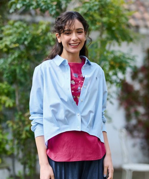 CARA O CRUZ / キャラ・オ・クルス シャツ・ブラウス | 洗える ワンポイントロゴ刺繍シャツ | 詳細8