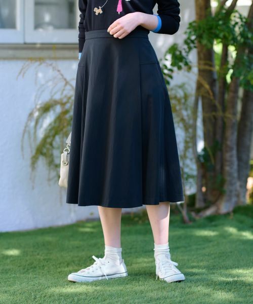 CARA O CRUZ / キャラ・オ・クルス ミニ・ひざ丈スカート | ウエスト伸縮フレアスカート | 詳細1