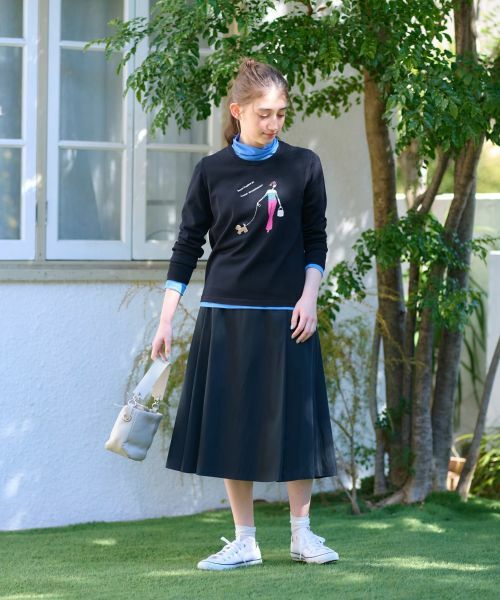 CARA O CRUZ / キャラ・オ・クルス ミニ・ひざ丈スカート | ウエスト伸縮フレアスカート | 詳細12