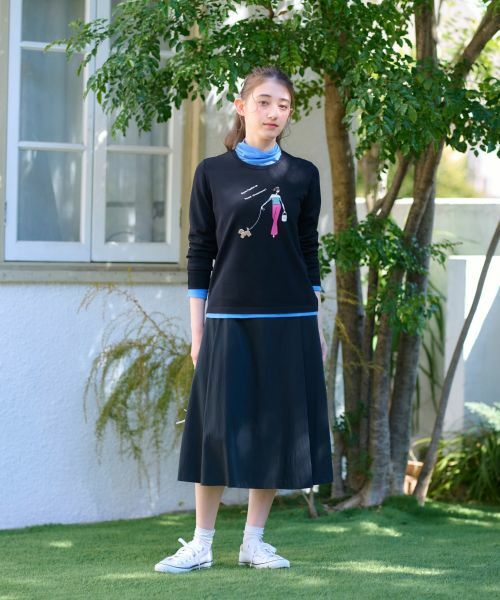 CARA O CRUZ / キャラ・オ・クルス ミニ・ひざ丈スカート | ウエスト伸縮フレアスカート | 詳細13