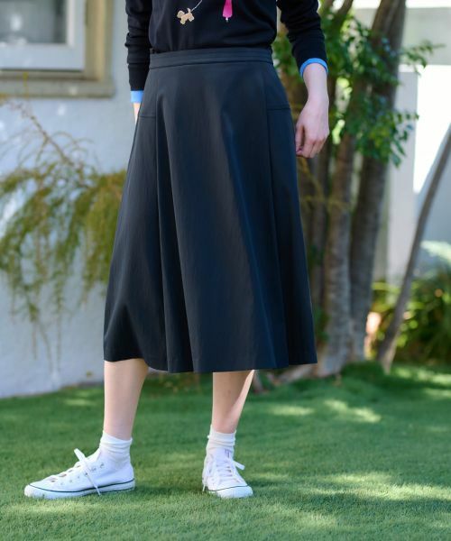 CARA O CRUZ / キャラ・オ・クルス ミニ・ひざ丈スカート | ウエスト伸縮フレアスカート | 詳細2