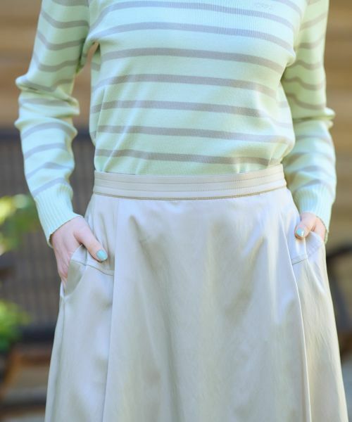 CARA O CRUZ / キャラ・オ・クルス ミニ・ひざ丈スカート | ウエスト伸縮フレアスカート | 詳細23