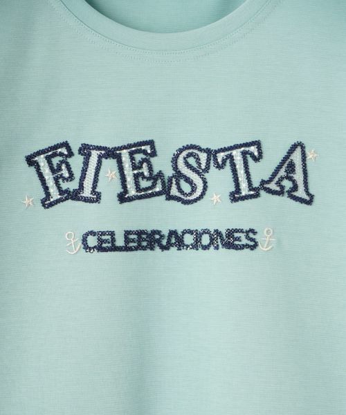 CARA O CRUZ / キャラ・オ・クルス カットソー | 洗える スパンコール刺繍のロゴTシャツ | 詳細25