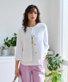 CARA O CRUZ / キャラ・オ・クルス カーディガン・ボレロ | クルーネックカーディガン【ANNECLAIRE】