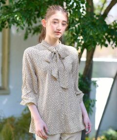 CARA O CRUZ / キャラ・オ・クルス シャツ・ブラウス | 洗える ドットボウタイブラウス