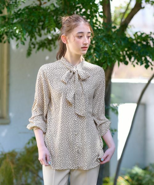 CARA O CRUZ / キャラ・オ・クルス シャツ・ブラウス | 洗える ドットボウタイブラウス | 詳細10