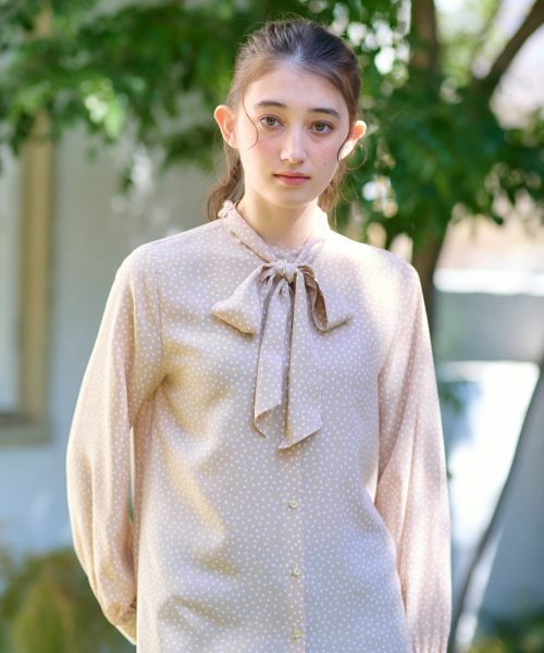 CARA O CRUZ / キャラ・オ・クルス シャツ・ブラウス | 洗える ドットボウタイブラウス | 詳細3