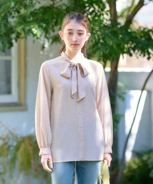 CARA O CRUZ / キャラ・オ・クルス シャツ・ブラウス | 洗える ドットボウタイブラウス | 詳細4