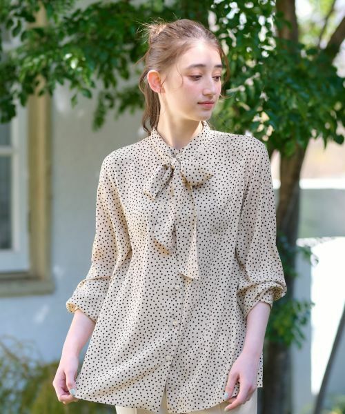 CARA O CRUZ / キャラ・オ・クルス シャツ・ブラウス | 洗える ドットボウタイブラウス | 詳細8