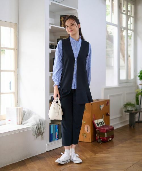 CARA O CRUZ / キャラ・オ・クルス シャツ・ブラウス | 洗える ギンガムチェックのブラウス【PROFILO】 | 詳細10