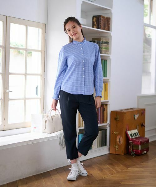 CARA O CRUZ / キャラ・オ・クルス シャツ・ブラウス | 洗える ギンガムチェックのブラウス【PROFILO】 | 詳細12