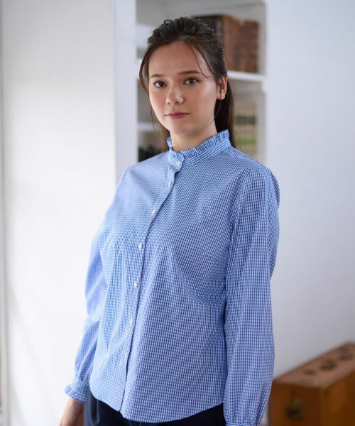 CARA O CRUZ / キャラ・オ・クルス シャツ・ブラウス | 洗える ギンガムチェックのブラウス【PROFILO】 | 詳細4