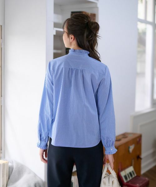 CARA O CRUZ / キャラ・オ・クルス シャツ・ブラウス | 洗える ギンガムチェックのブラウス【PROFILO】 | 詳細7