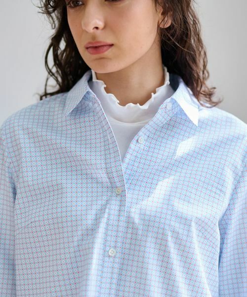 CARA O CRUZ / キャラ・オ・クルス シャツ・ブラウス | 洗える 幾何学柄プリントシャツ【MATCH POINT】 | 詳細12