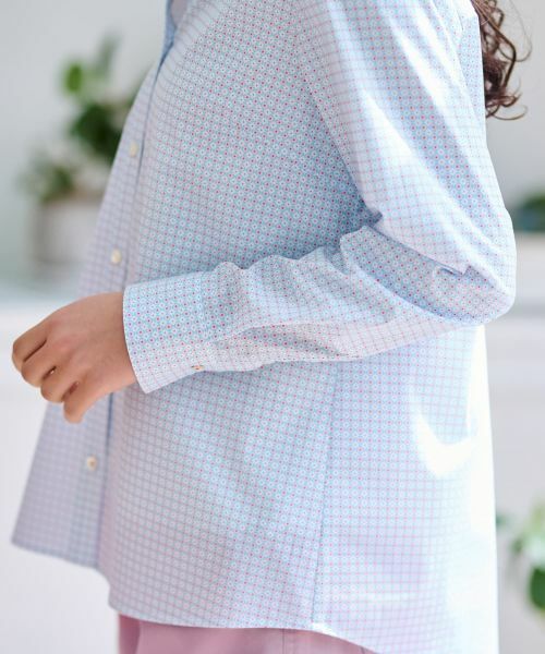 CARA O CRUZ / キャラ・オ・クルス シャツ・ブラウス | 洗える 幾何学柄プリントシャツ【MATCH POINT】 | 詳細13