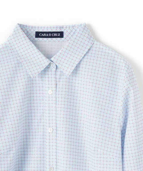 CARA O CRUZ / キャラ・オ・クルス シャツ・ブラウス | 洗える 幾何学柄プリントシャツ【MATCH POINT】 | 詳細17