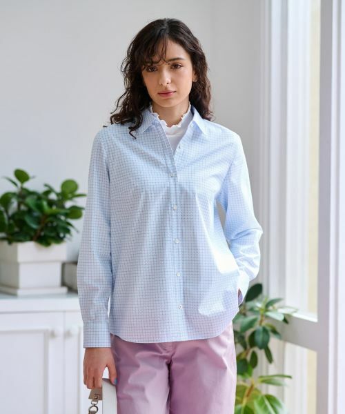 CARA O CRUZ / キャラ・オ・クルス シャツ・ブラウス | 洗える 幾何学柄プリントシャツ【MATCH POINT】 | 詳細3