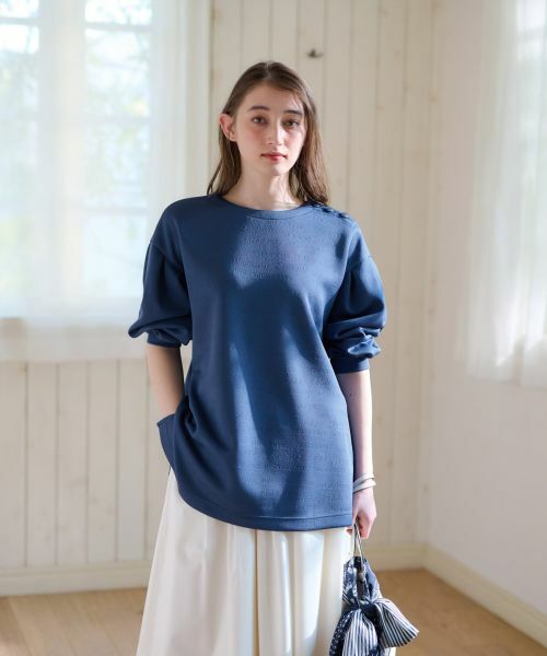 CARA O CRUZ / キャラ・オ・クルス スウェット | 洗える ロゴジャカードのプルオーバー【産地ナブル】 | 詳細10