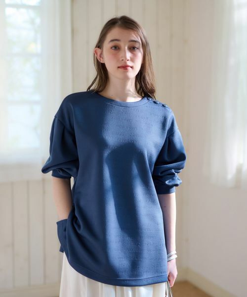 CARA O CRUZ / キャラ・オ・クルス スウェット | 洗える ロゴジャカードのプルオーバー【産地ナブル】 | 詳細12