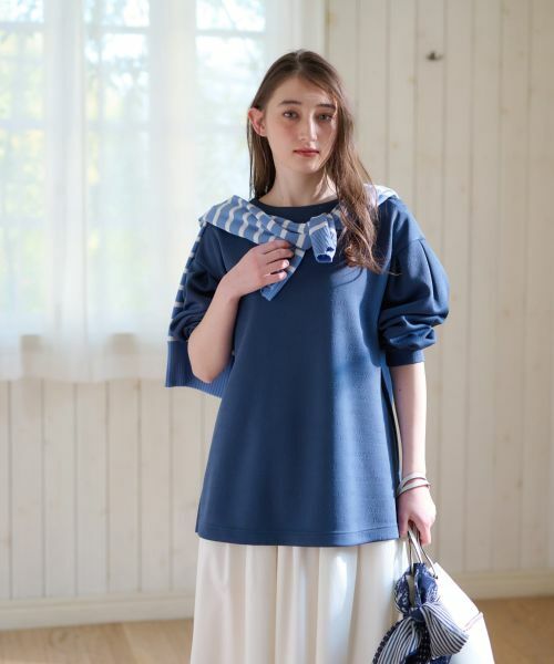 CARA O CRUZ / キャラ・オ・クルス スウェット | 洗える ロゴジャカードのプルオーバー【産地ナブル】 | 詳細8