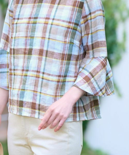 CARA O CRUZ / キャラ・オ・クルス シャツ・ブラウス | チェック柄ブラウス【SOMELOS】【35th】 | 詳細12