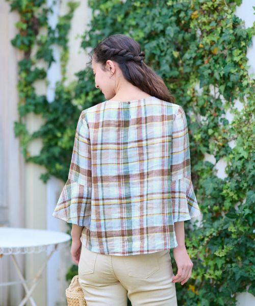 CARA O CRUZ / キャラ・オ・クルス シャツ・ブラウス | チェック柄ブラウス【SOMELOS】【35th】 | 詳細5
