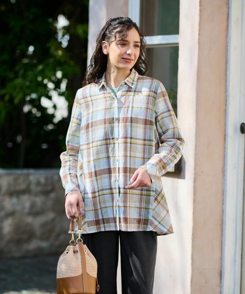 CARA O CRUZ / キャラ・オ・クルス シャツ・ブラウス | マドラスチェックシャツ【SOMELOS】【35th】 | 詳細1