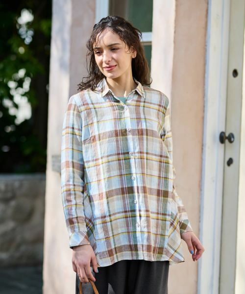 CARA O CRUZ / キャラ・オ・クルス シャツ・ブラウス | マドラスチェックシャツ【SOMELOS】【35th】 | 詳細2