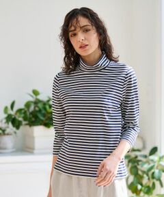 CARA O CRUZ / キャラ・オ・クルス カットソー | ボーダーハイネックカットソー