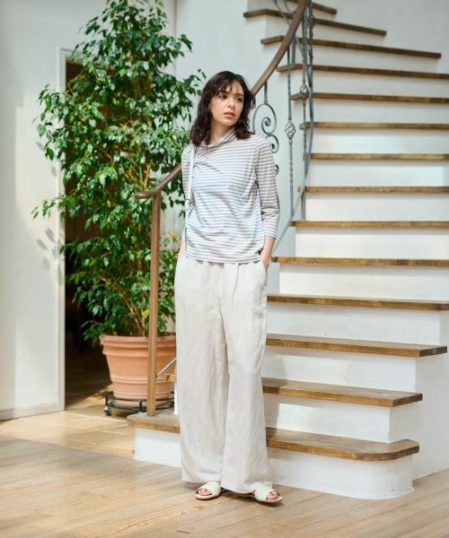 CARA O CRUZ / キャラ・オ・クルス カットソー | ボーダーハイネックカットソー | 詳細10