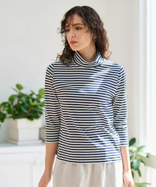 CARA O CRUZ / キャラ・オ・クルス カットソー | ボーダーハイネックカットソー | 詳細15
