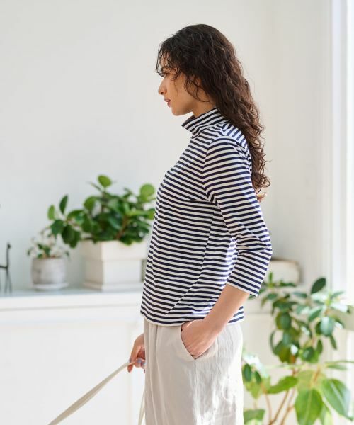 CARA O CRUZ / キャラ・オ・クルス カットソー | ボーダーハイネックカットソー | 詳細16