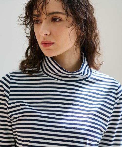 CARA O CRUZ / キャラ・オ・クルス カットソー | ボーダーハイネックカットソー | 詳細24
