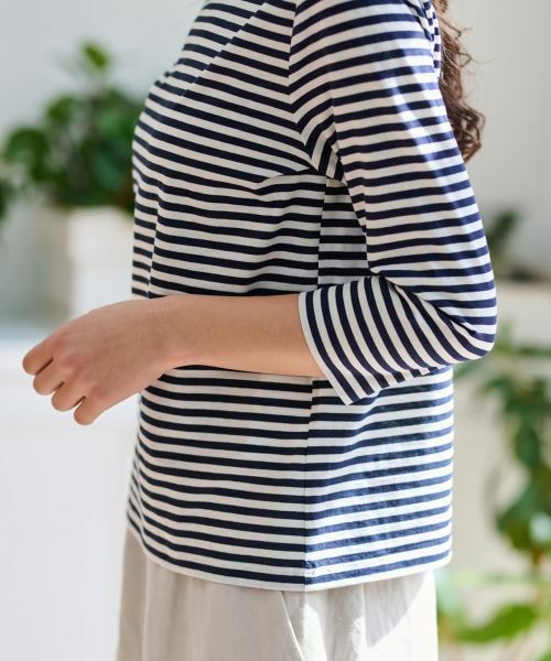 CARA O CRUZ / キャラ・オ・クルス カットソー | ボーダーハイネックカットソー | 詳細25
