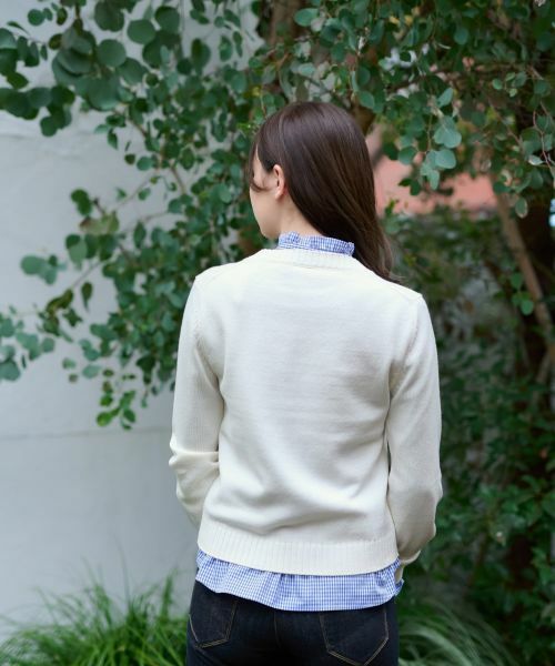 CARA O CRUZ / キャラ・オ・クルス ニット・セーター | 洗える 花刺繍ニット | 詳細10