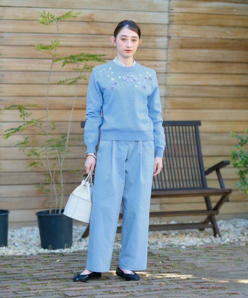 CARA O CRUZ / キャラ・オ・クルス ニット・セーター | 洗える 花刺繍ニット | 詳細14