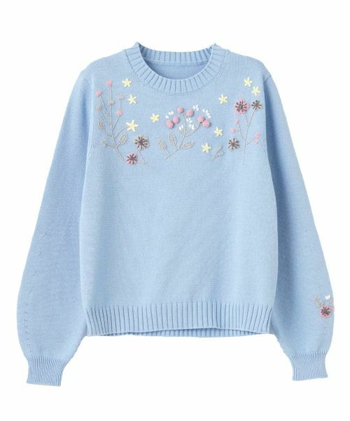 CARA O CRUZ / キャラ・オ・クルス ニット・セーター | 洗える 花刺繍ニット | 詳細21